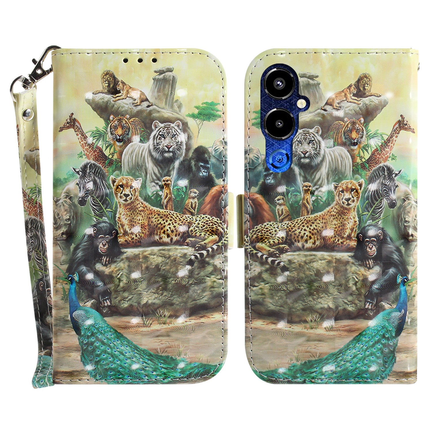 For Tecno Pova 4 Pro 4G PU Leather 3D Pattern Printing Phone Cover Stand Wallet Anti-scratch Mobile Phone Case with Strap For Tecno Pova 4 Pro 4G PU Leather 3D Pattern Printing Phone Cover Stand Wallet Anti-scratch Mobile Phone Case with Strap